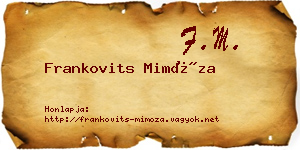 Frankovits Mimóza névjegykártya